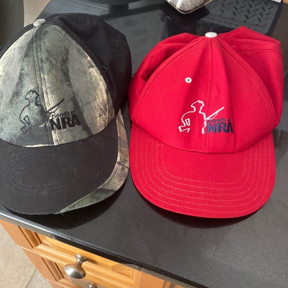 2 baseball hats friends of the NRA, committee member on the backside adj…